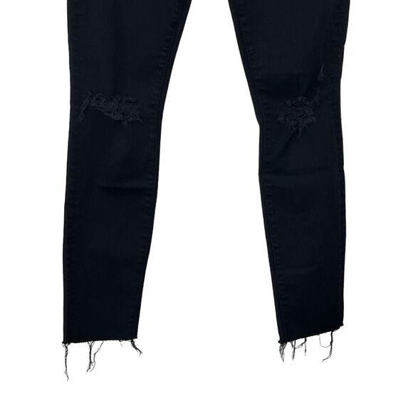 MOTHER The Looker Skinny Jeans Women’s Size 24 Gold Bolt Raw Hem Cropped - Picture 14 of 16